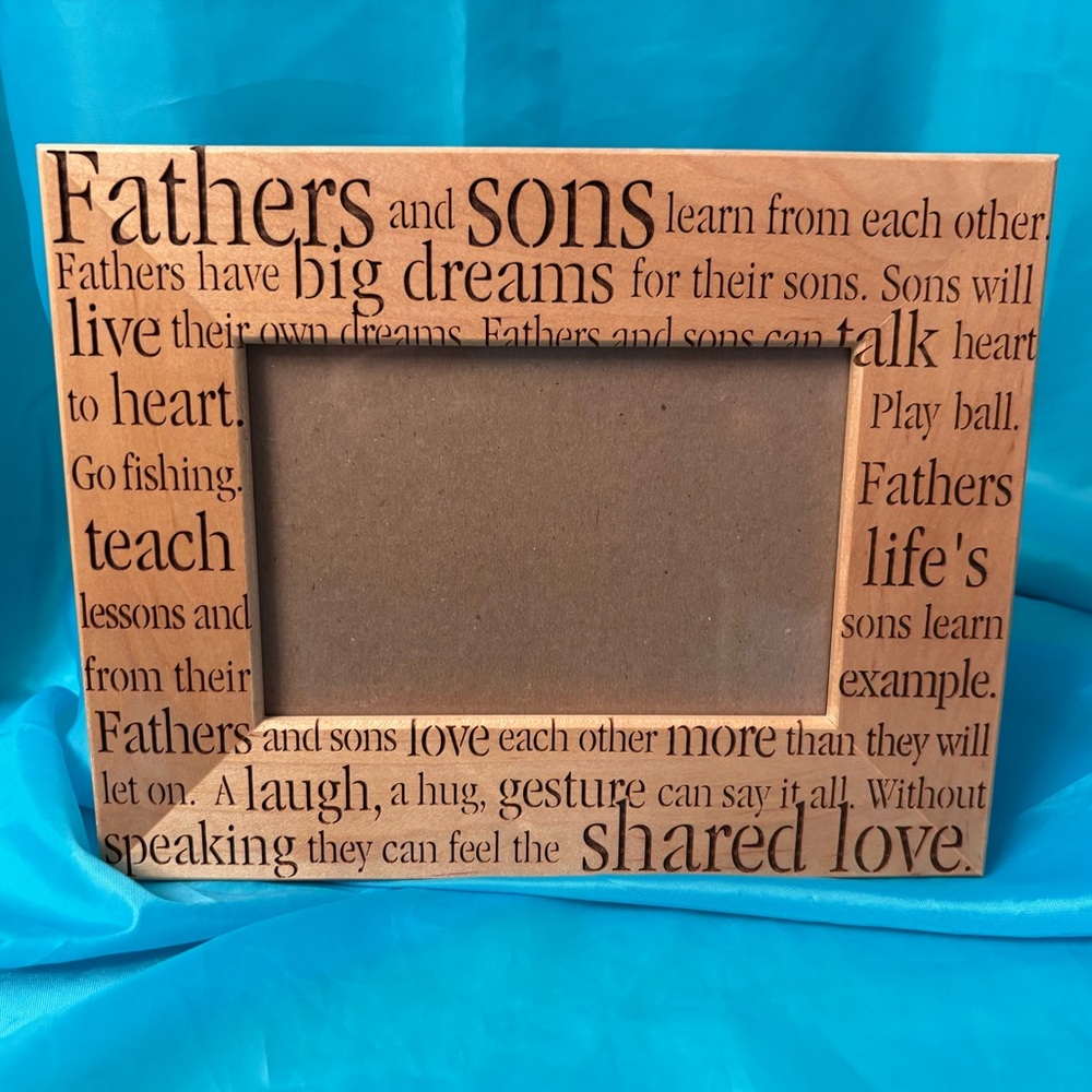 Fathers and Sons Wooden Picture Frame